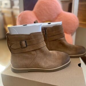UGG Brown Ankle Boots with Buckle